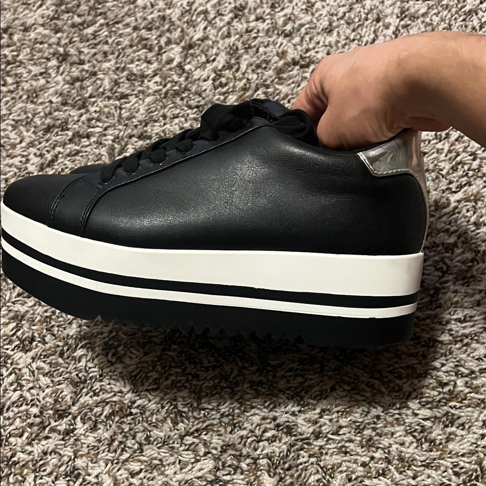 Steve Madden Black Sneakers with White Soles